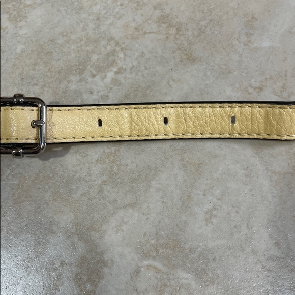 Coach Adjustable Crossbody Strap Replacement Yellow Leather Silver Hardware - Picture 10 of 11